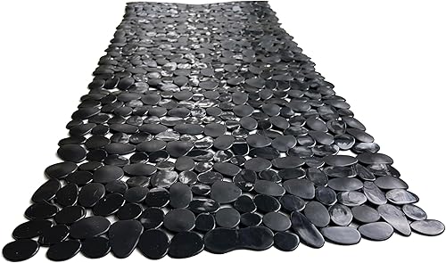 Miniatura 44 de Tapete antideslizante para bañera/ducha "Pebbles" de 27.5 x 14 pulgadas, rectangular, no tóxico, seguro, limpio, lavable a máquina, agarre y drenaje