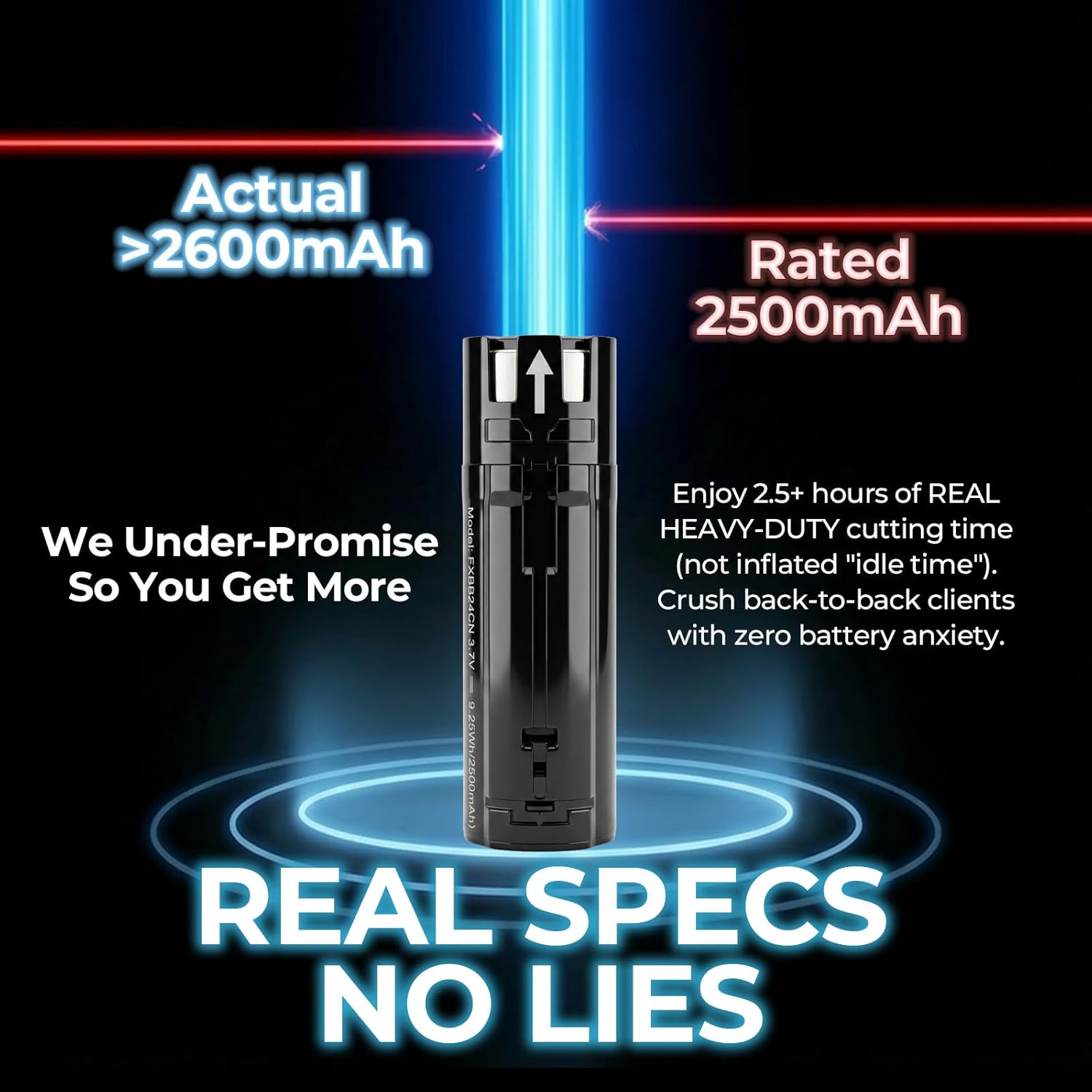 FXBB24 Replacement Lithium-ion Battery Compatible with BaBylissPRO All FXONE Clipper/Trimmer/Shaver (1 Pack)