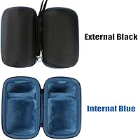 Vista 3 de co2CREA Funda de viaje rígida de repuesto para Sony SRS-XB100 SRS-XB12 SRS-XB13 Altavoz Bluetooth portátil extra Bass (funda negra + interior azul)