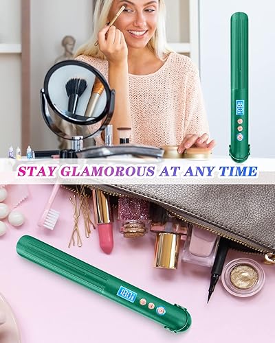 Miniatura 8 de Plancha de cabello inalámbrica plancha de pelo antideslizante portátil y rizador 2 en 1 para todo tipo de cabello plancha plana de cerámica