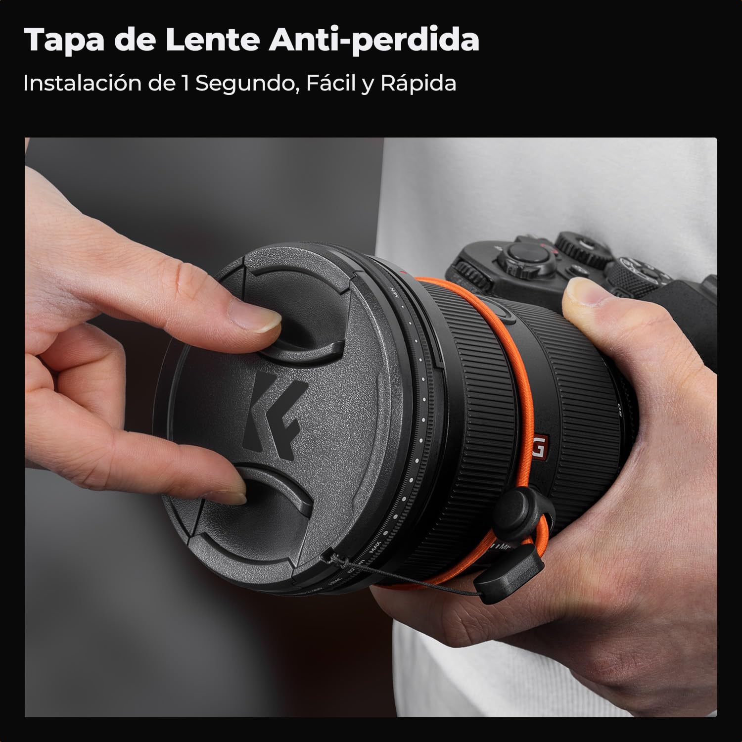 K&F CONCEPT Nano-Klear 58mm Filtro Variable ND2-400 (1-9 Pasos) Vidrio Óptico de 18 Capas Nano-Revestimiento con Tapa de Objetivo y Paño de Limpieza