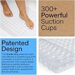 GORILLA GRIP Patented Bath Tub Shower Mat, Machine Washable Bathtub Floor Liner Mats, Suction Cups and Drain Holes to Keep Tubs Clean, Bathroom Essentials, 89x41 cm, Clear