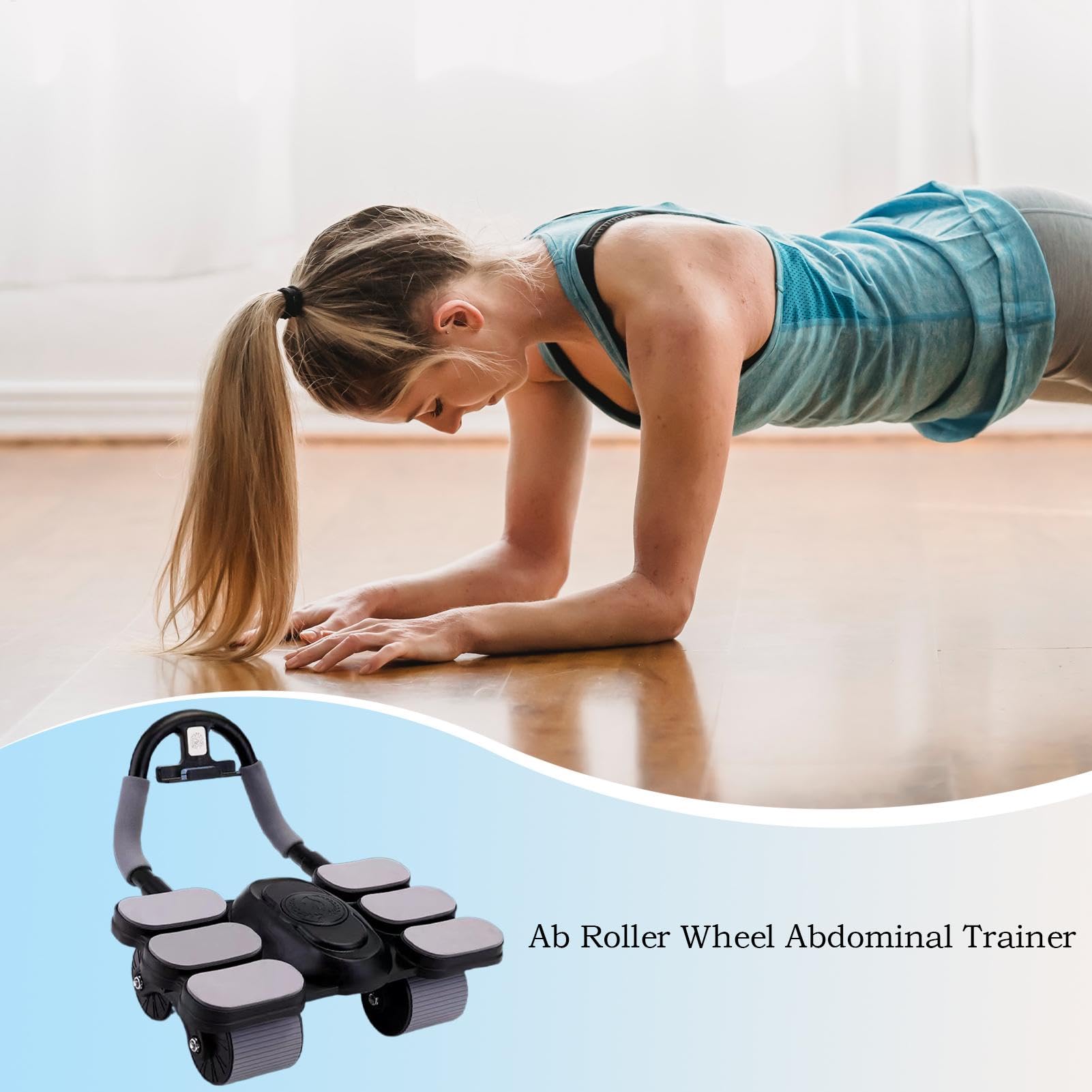 Rodillo abdominal, máquina de entrenamiento abdominal, rueda de entrenamiento de núcleo, rodillo de abdominales de rebote automático, rodillo de abdominales de tablón, rodillo de abdominales para