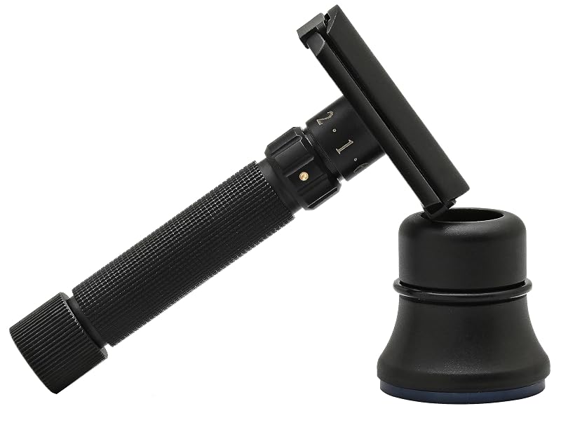 Aparelho de Barbear de Segurança Ajustável PEARL Flexi Black Edition em Latão, com Caixa de Madeira