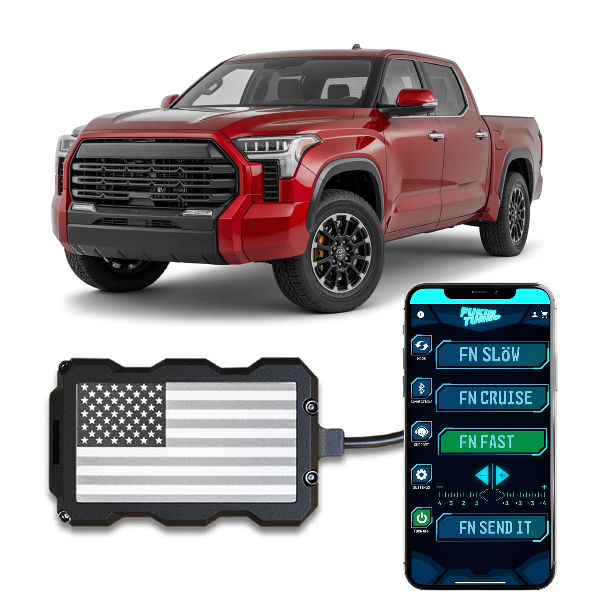 Throttle Response Controller for Toyota Tundra 2007-2021 - Plug-and-Play, 4 Driving Modes, App Control, Throttle Controller Upgrade, Tundra TRD Accessories