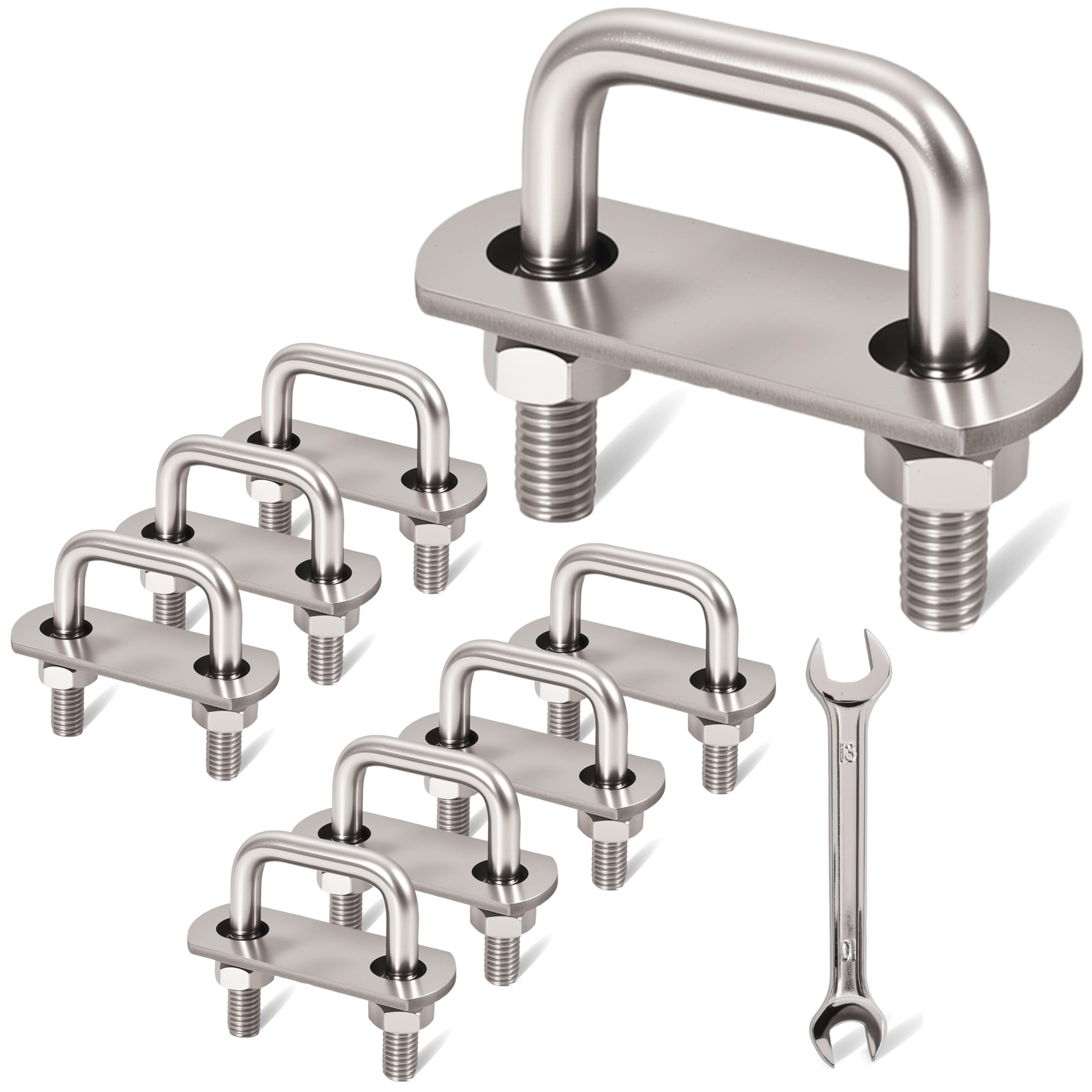 M8 Stainless Steel U-Bolts - 4 Pack -21