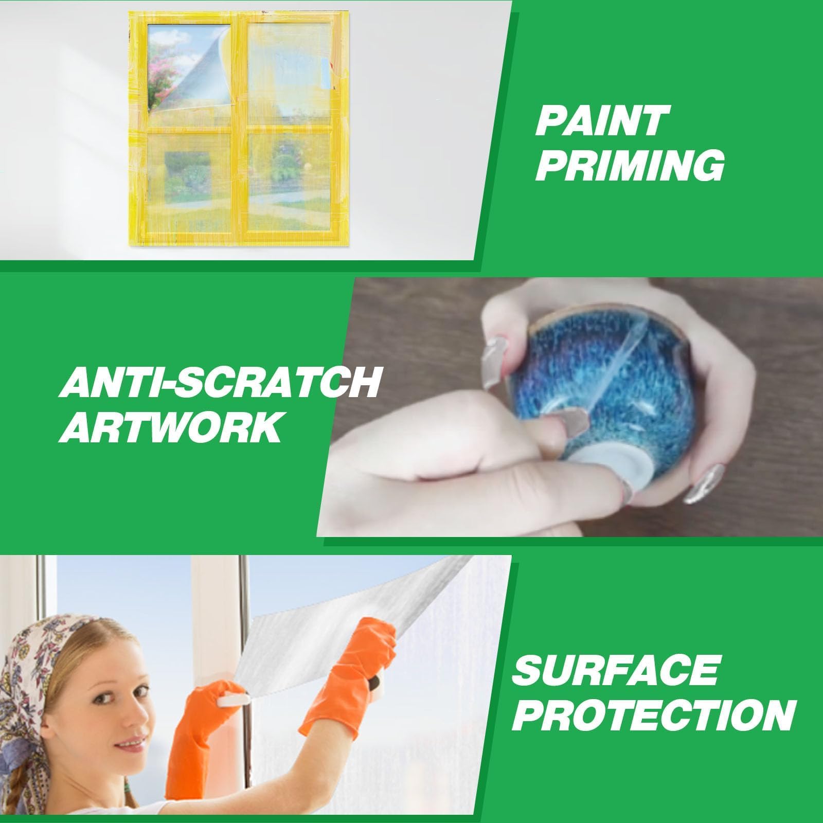 E-SDS Cinta líquida de enmascaramiento, 95.98 onzas líquidas para pintura de ventanas, revestimiento transparente pelable con un cepillo y rodillo