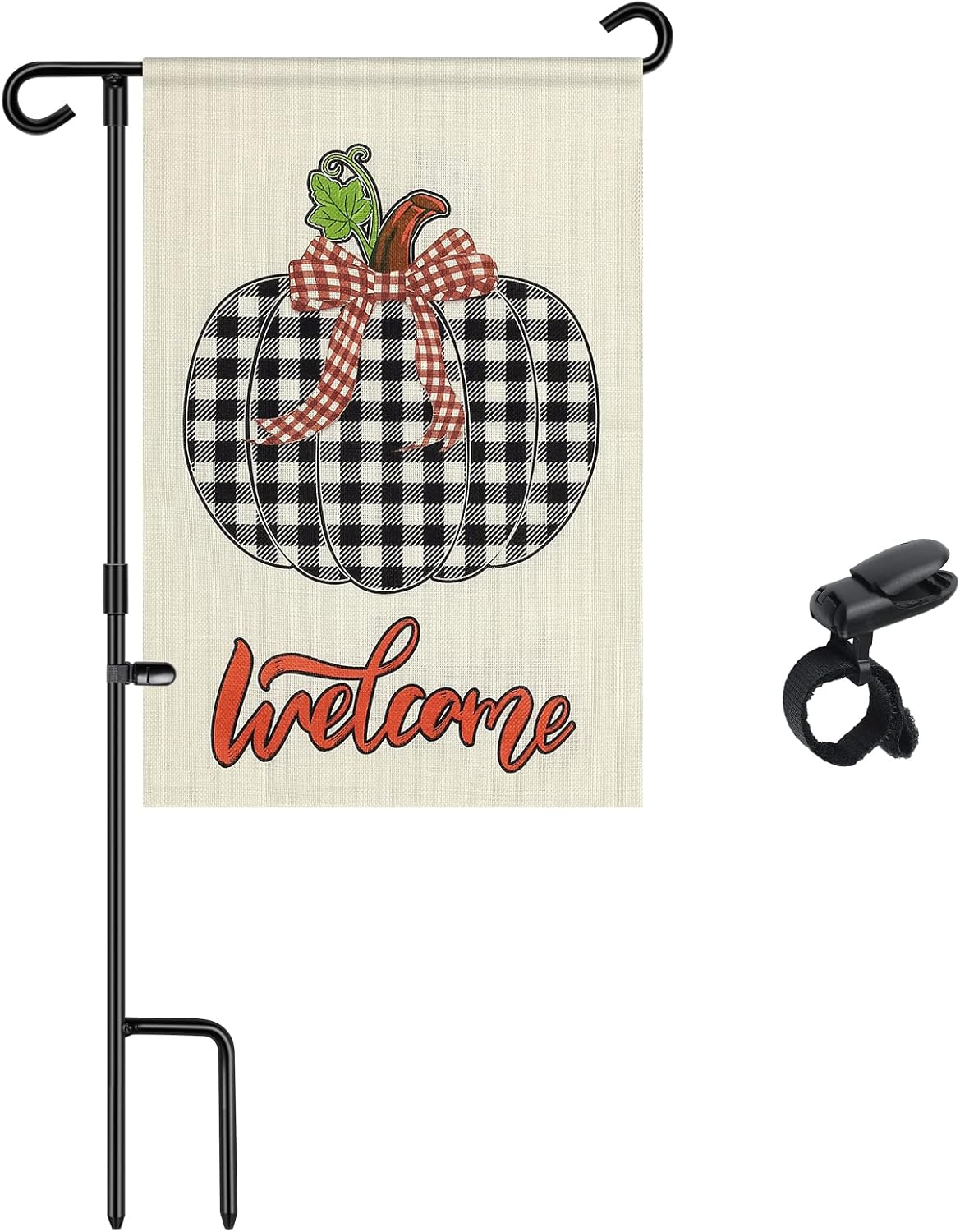 HOOSUN Garden Flag Stand Holder Pole Easy to Install Strong