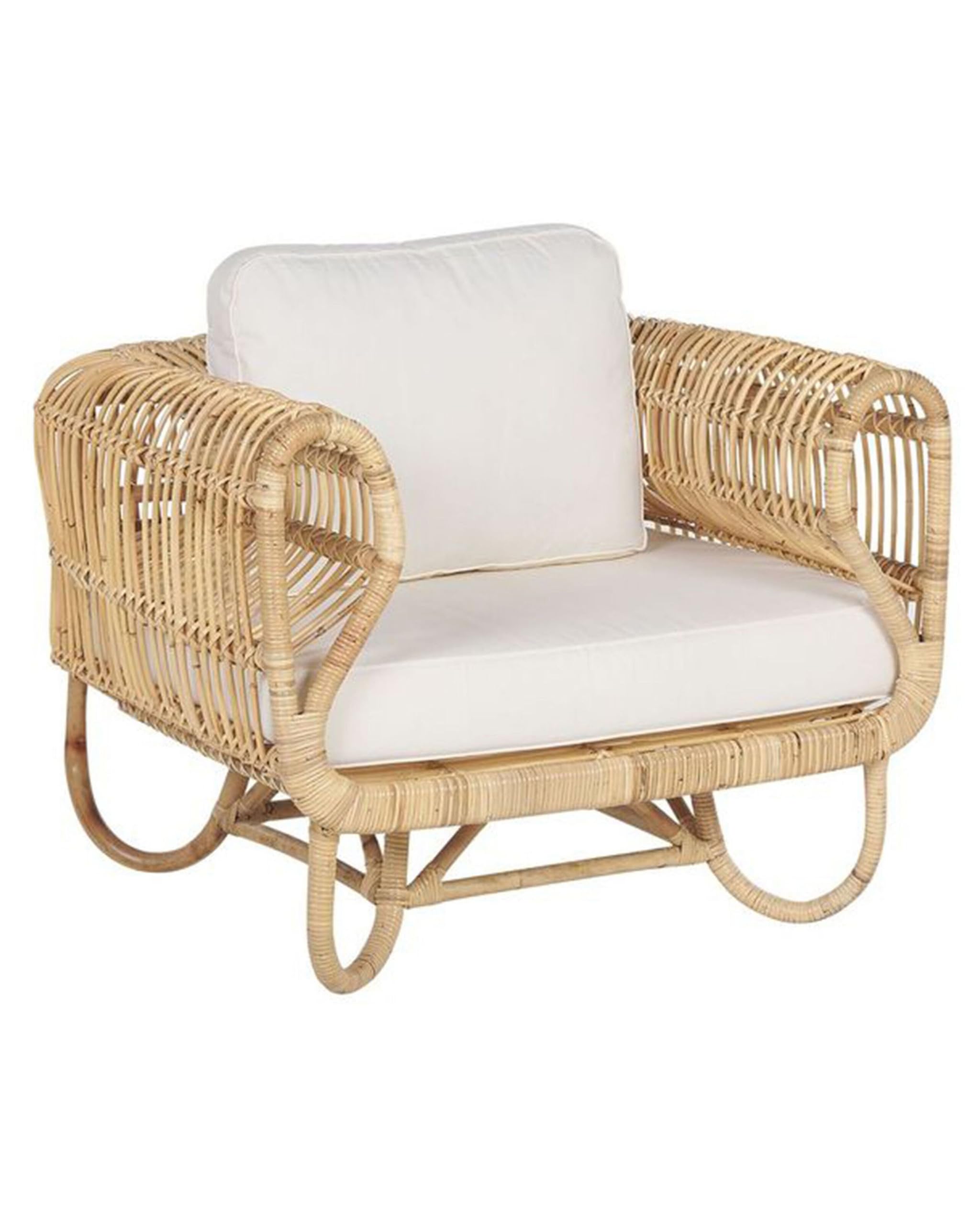 Poltrona A Dondolo In Rattan Naturale - Design Classico Per Interni Ed Esterni, 62x130x100cm - Foto 2