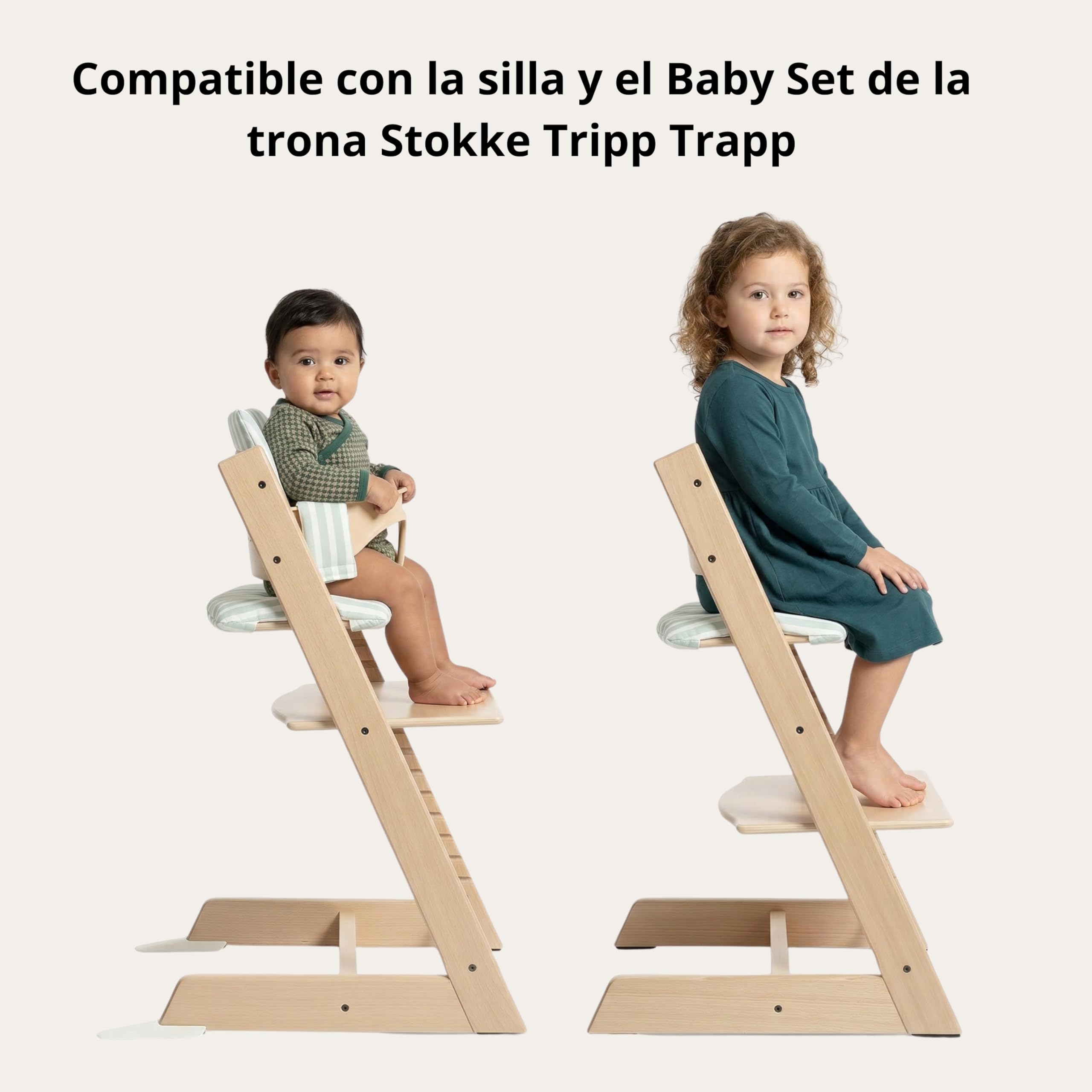 Cuscino per Seggiolone Bebè Compatibile con Stokke Tripp Trapp, Imbottito, Impermeabile, Lavabile, Fodera Antiscivolo HANELLE (Aerei)
