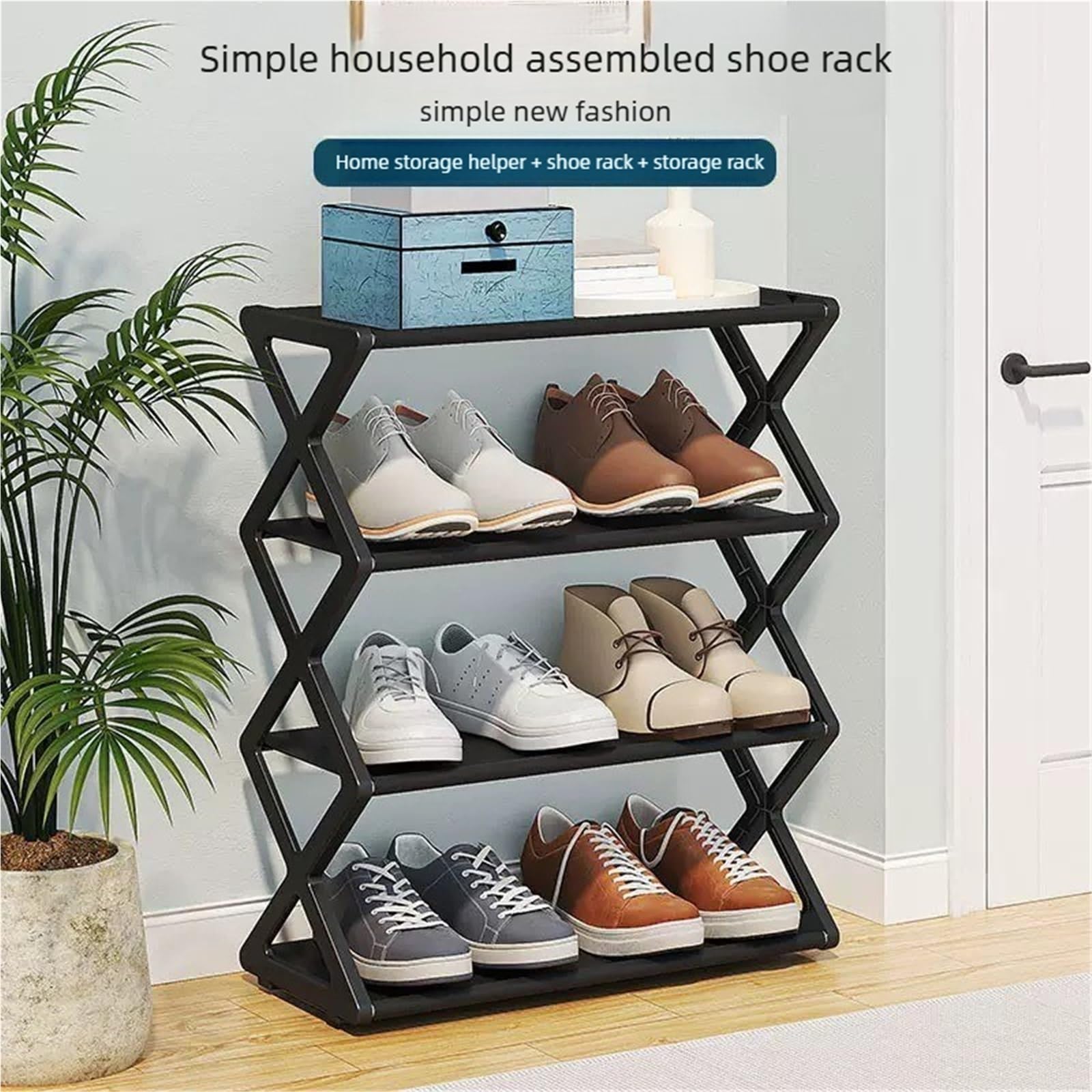 Simple Multi-Layer Shoe Rack Dormitory Dustproof Cabinet