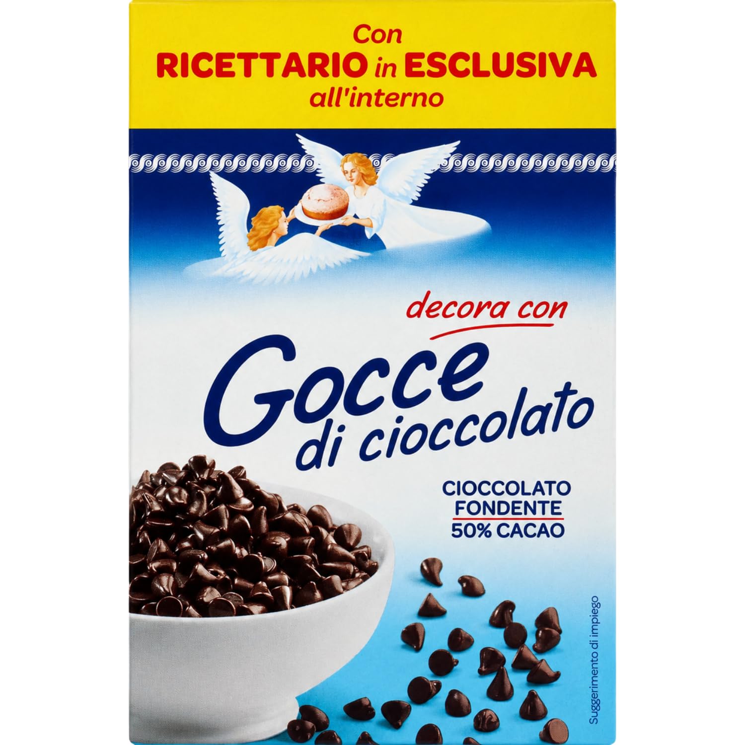 Gocce di Cioccolato Fondente 50% Cacao per Dolci e Dessert – 125 g – Ideali per Biscotti, Muffin e Torte – Variazioni 4/8/12 Pezzi (12 PEZZI)