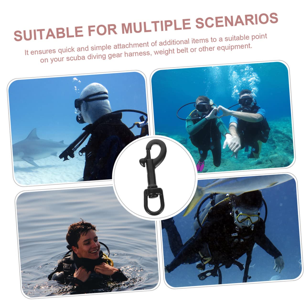 OFFSCH Convenient Swivel Hook Snap Hooks Clips Pet Leashes Key Chain Strap Belt Large Snap