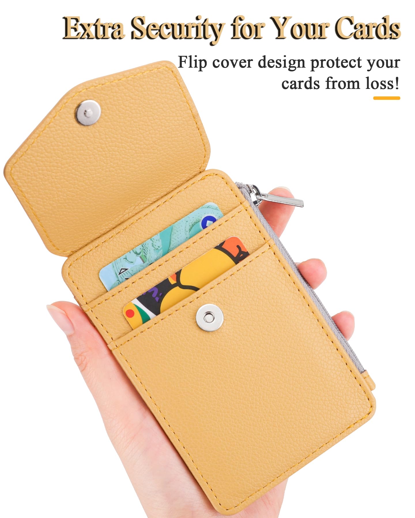 Porta Badge Da Collo Con Tasca Con Cerniera - Per Fino A 4 Carte - Pelle PU - Cordino Regolabile - Teskyer - Foto 5