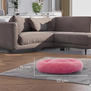 PUGALO Plush Cat and Dog Bed White Color, Pugalo Economic Cat Bed Pink
