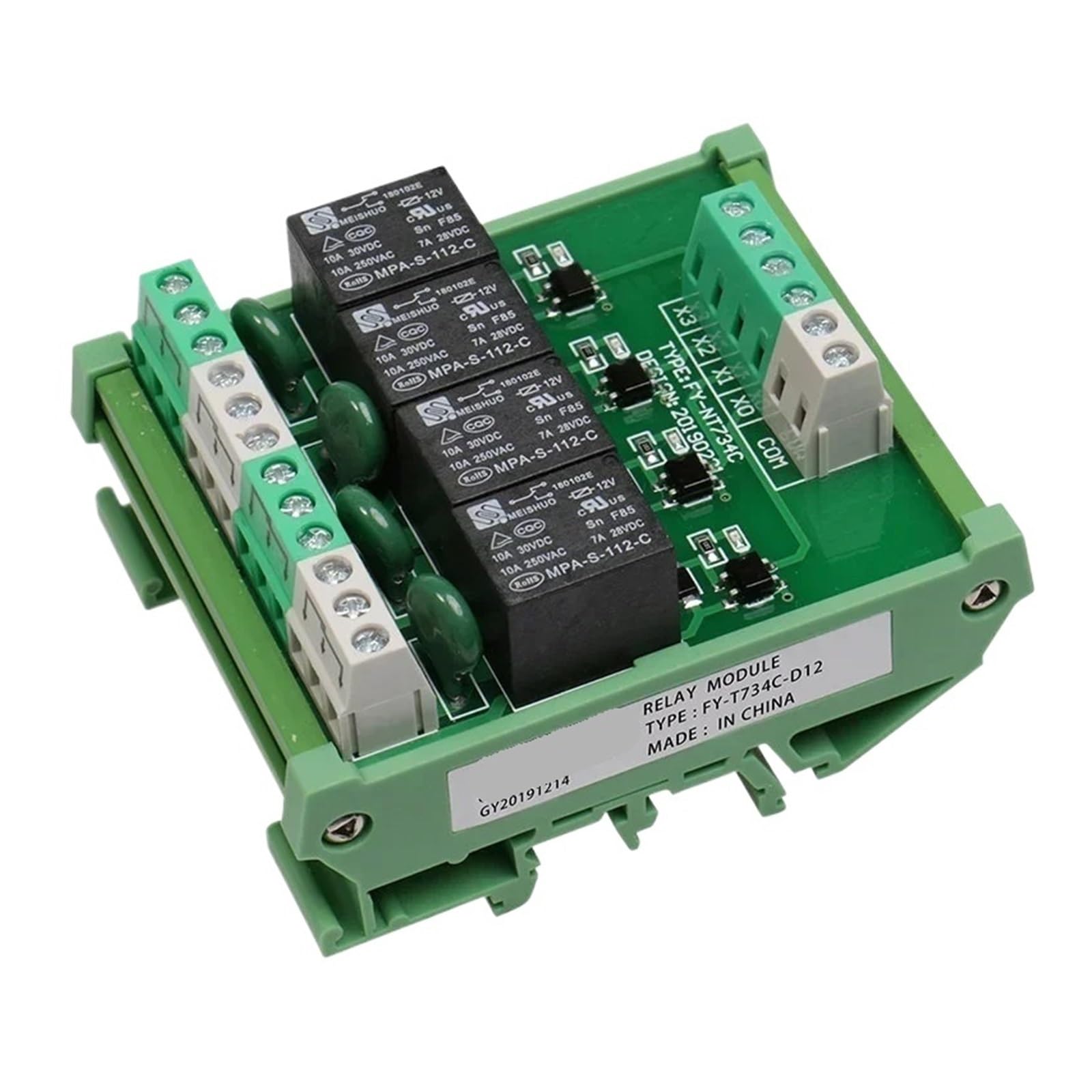 OSHZIKJII Relay Module12V 24V DC/AC Interface Relay Module 220V 230V 5VDC(FY-T734-12VACDC)
