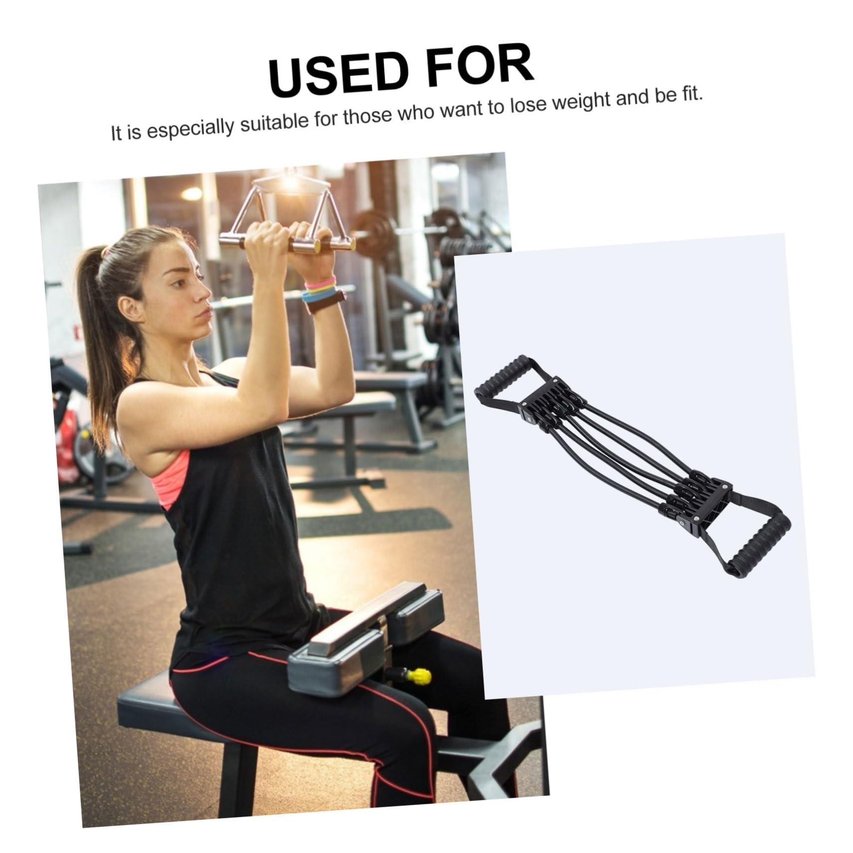 Toddmomy Widerstandsbänder für Brusttraining Elastischer Brustexpander für Fitness Kompakt und Platzsparend für Anfänger und Profis
