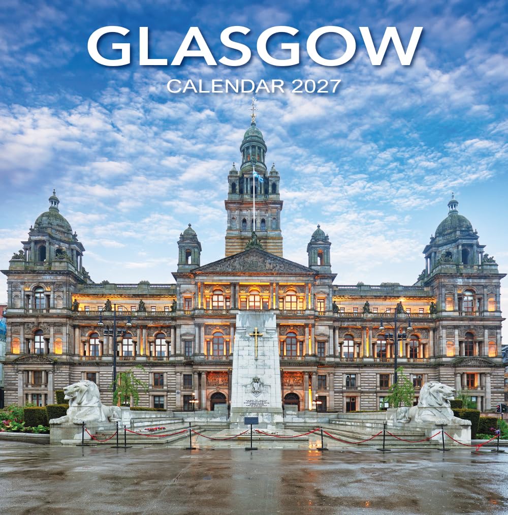 2027 Scotland Calendar: Glasgow - Square Wall Calendar - Month to View - 12 Months