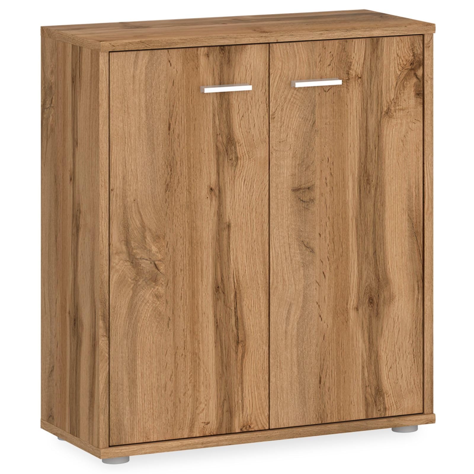 IDIMEX Buffet Salle à Manger FIRMIN L 60 cm Coloris chêne wotan avec 2 Portes bahut Bas Meuble de Rangement Style Moderne Commode vaisselier 60 x 70 x 30 cm