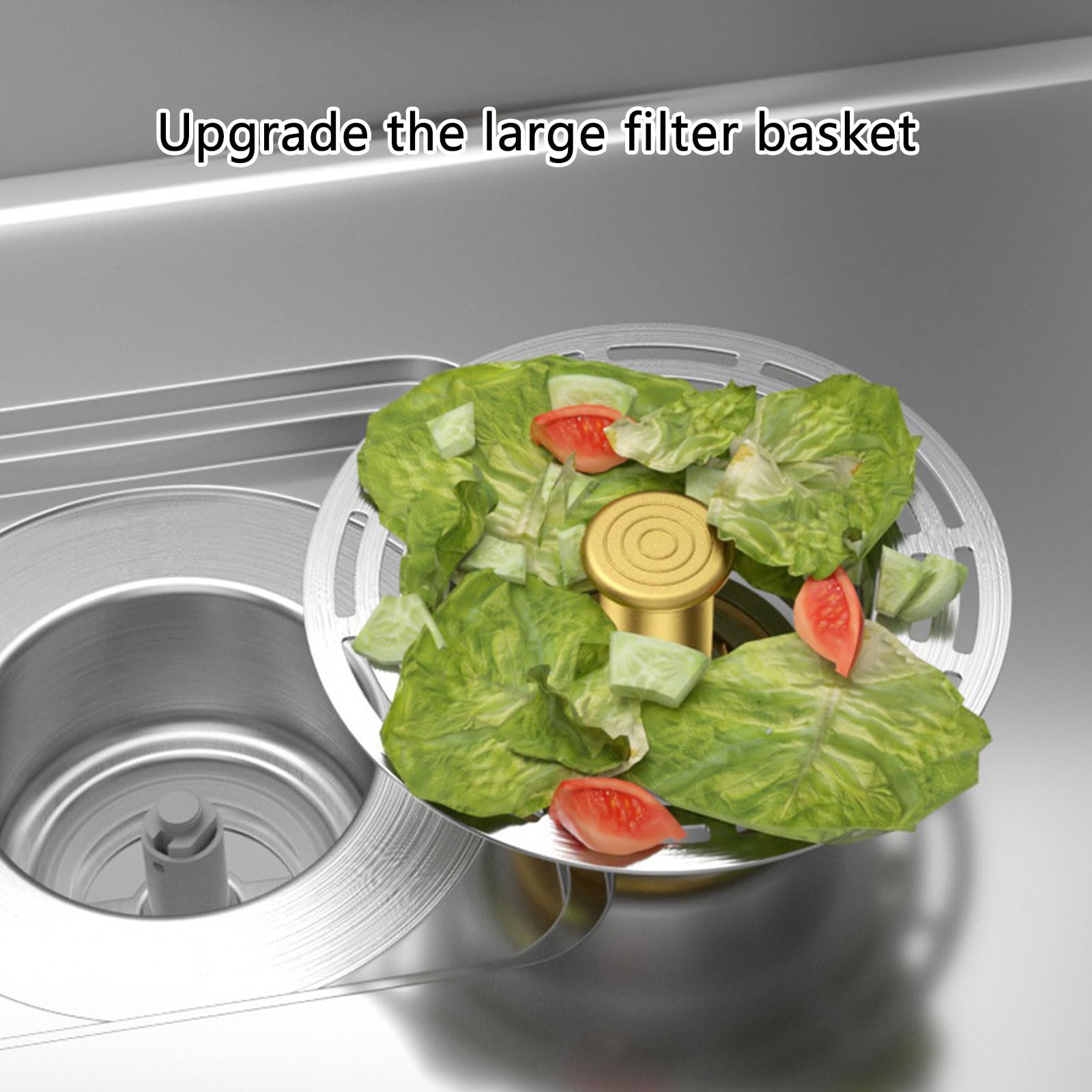 Tappo di scarico del lavandino, Filtro di scarico rimbalzo in acciaio inossidabile, Filtro di scarico del lavandino pop-up del bacino, Tappo di