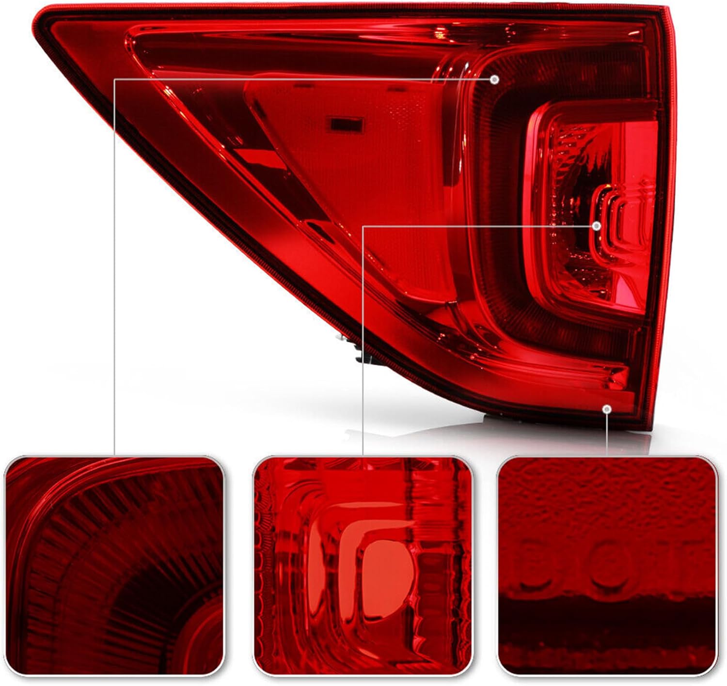 munirater 1 Pack Tail Light Outer Left Side Replacement for Pilot 2016 2017 2018 Tail Lamp LH