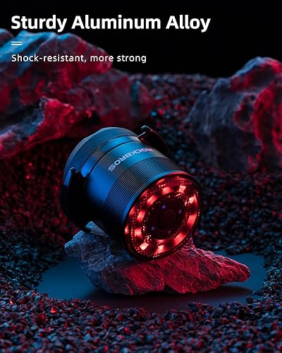 Miniatura 5 de ROCKBROS Luz trasera de bicicleta, luz trasera para bicicleta, 5 modos, recargable tipo C, 1 oz, ligera, IPX5, luz trasera de bicicleta de aleación