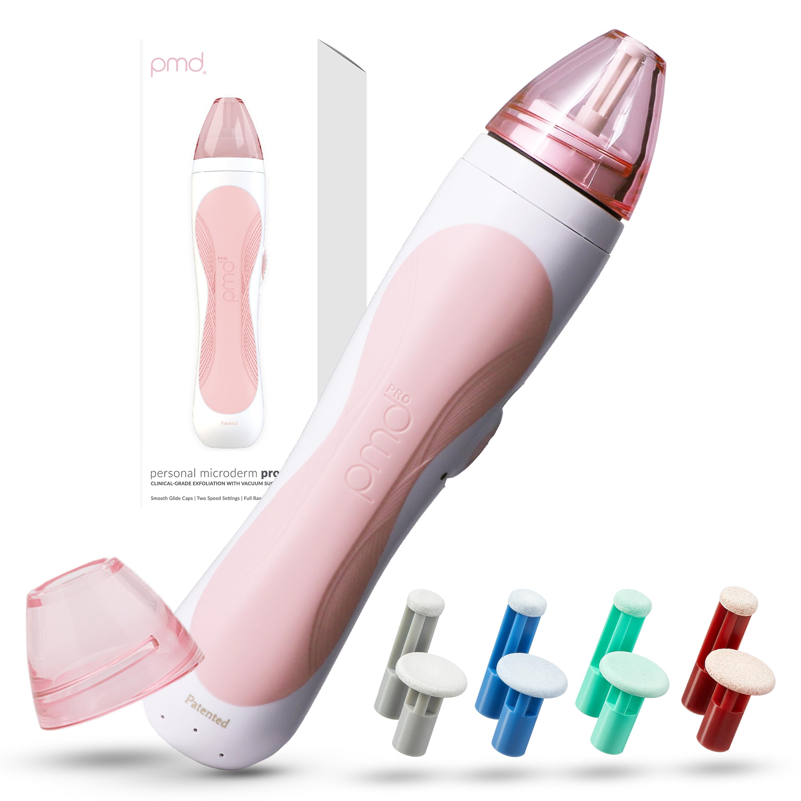 PMD Personal Microderm Pro - At-Home Microdermabrasion Machine with Kit for Face & Body - Exfoliating Crystals and Vacuum Suction for Fresh and Radiant Skin - High & Low Speed Options