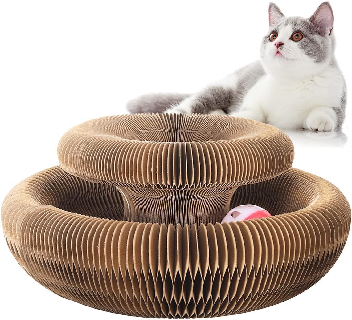 Magic Organ Cat Scratching Board with 2 Cat Ball Toys