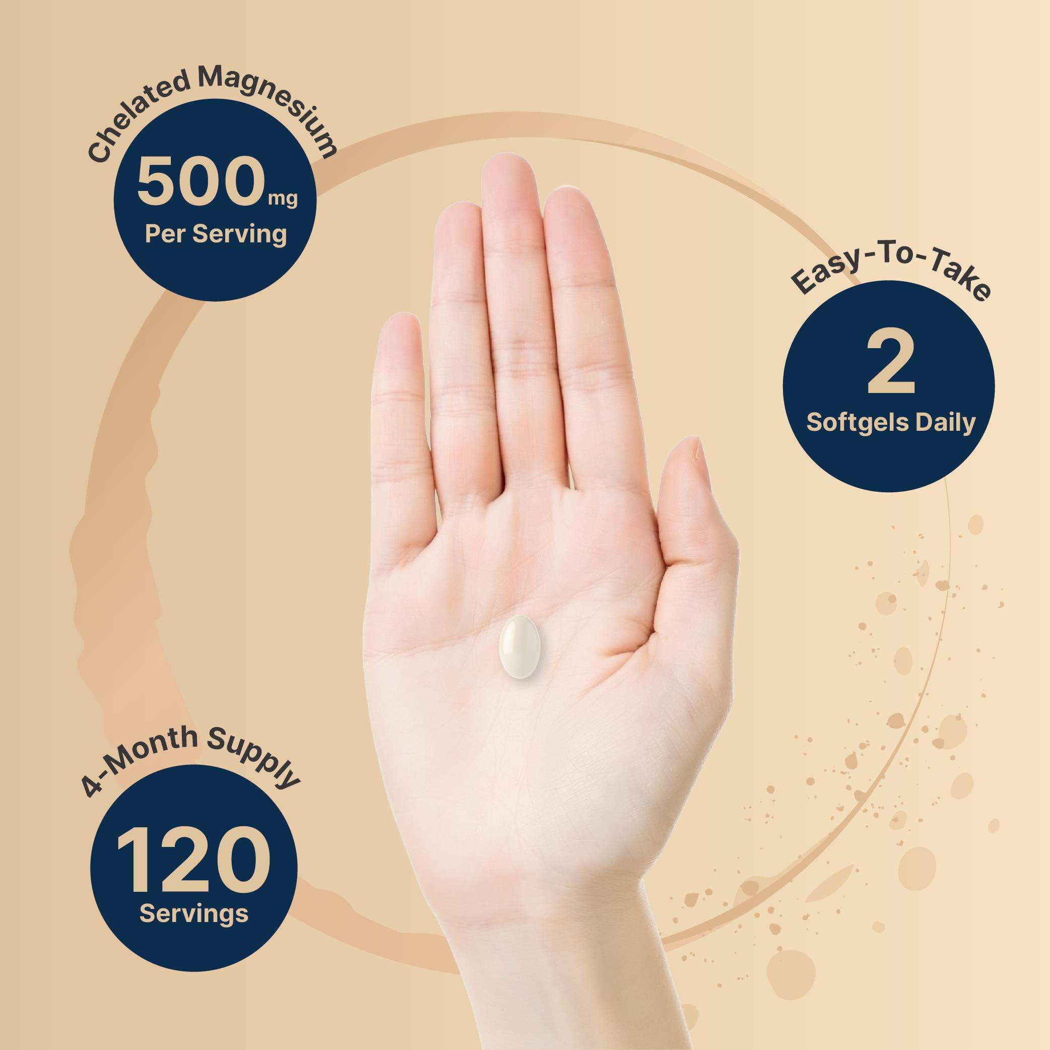 Magnesium Glycinate 500 mg Per Serving with MCT Oil, 240 Softgels — Amazon image 4