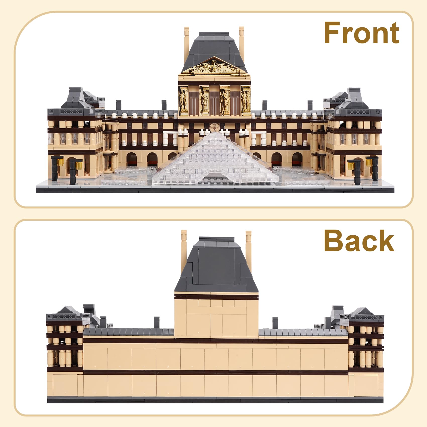 LULUFUN Kit architettura Louvre in mattoncini