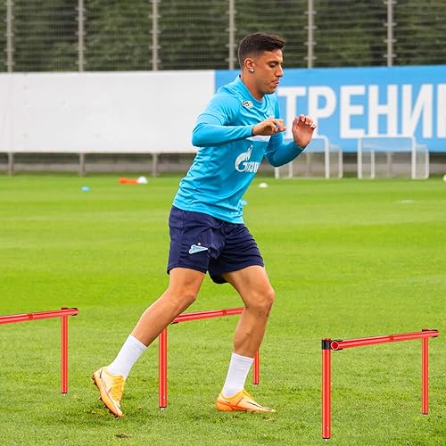 Vista 16 de TOBWOLF 6PCS 6FT Adjustable Soccer Agility Training Poles, Detachable Sports Training Speed Sticks, Slalom Training Agility Pole Set, Outdoor Speed