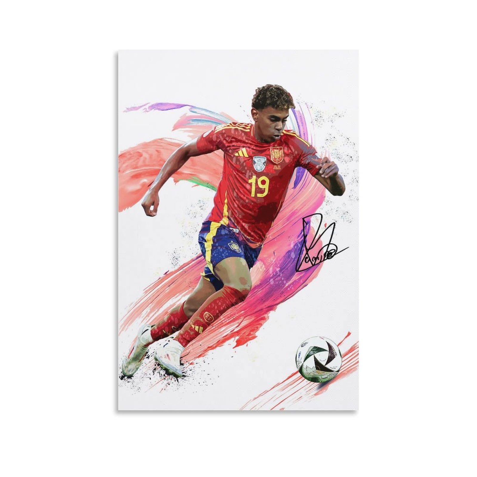 Maillot Lamine Yamal Poster Lamine Yamal - Toile Football 50x75cm Lamin Yamal Affiche