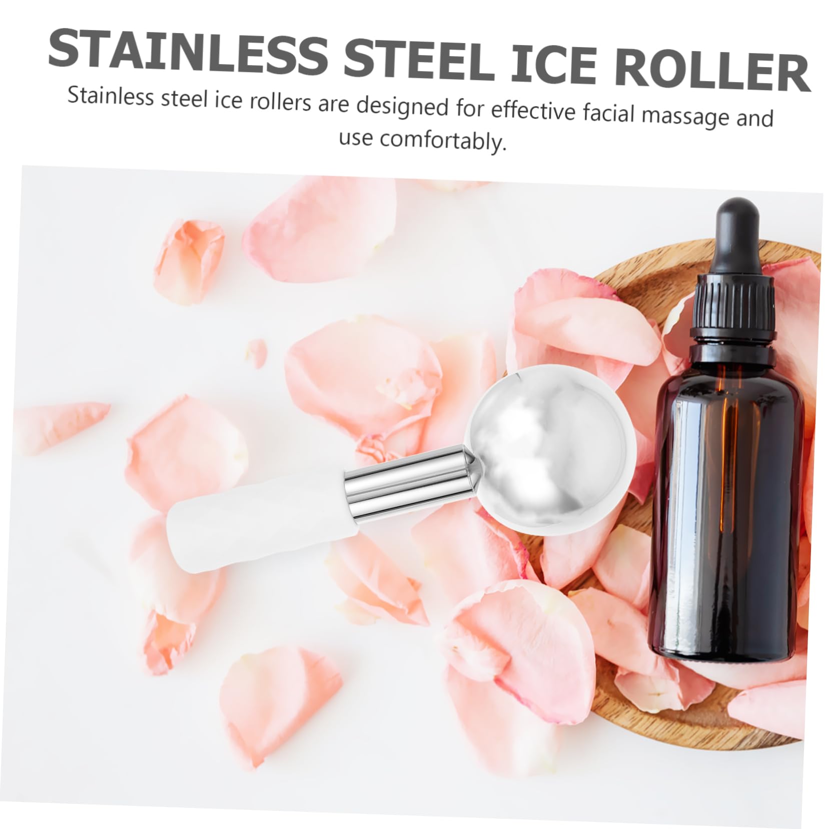 Eisroller für Gesicht 2 Stück-pack aus Edelstahl und Silikon