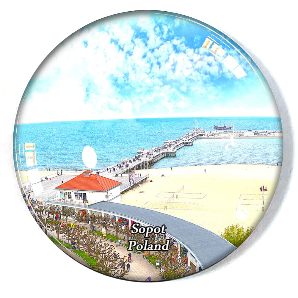 Sopot Poland Fridge Magnet Refrigerator Freezer Magnet Souvenir Decoration Magnet Sticker Glass Crafts