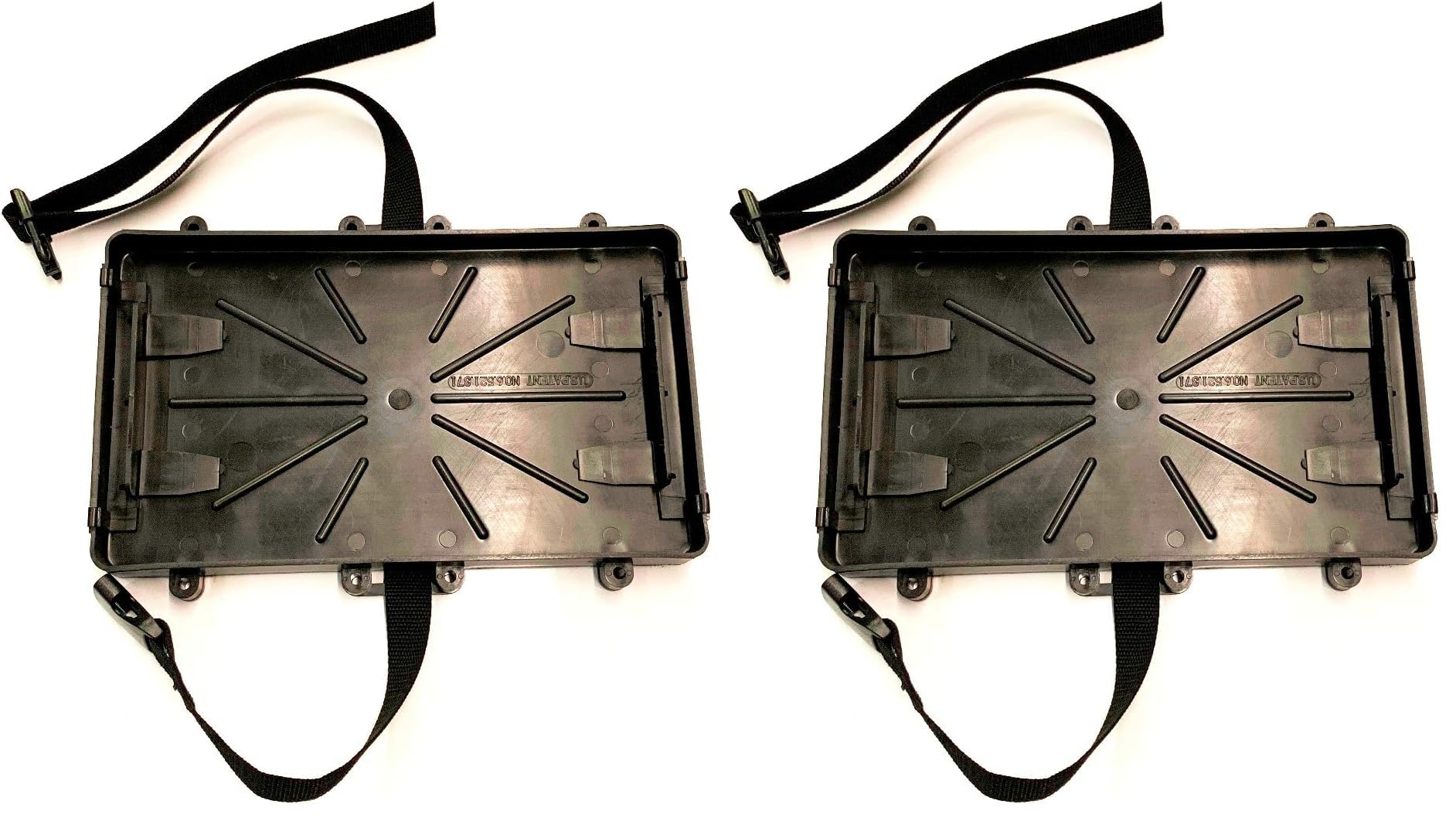 Automotive, Marine, Boat, RV Battery Tray - Group 24 Series With Strap, Battery Holder (24 Series) (Pack of 2)