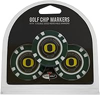 Vista 44 de Team Golf NCAA - Marcadores para pelotas de golf tamaño de ficha de póquer con marcadores de doble cara esmaltados más pequeños