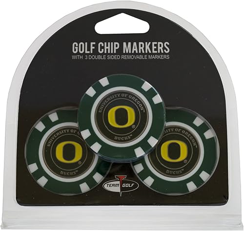 Miniatura 46 de Team Golf Tamaño de fichas de póquer NCAA con marcadores de esmalte de doble cara más pequeños