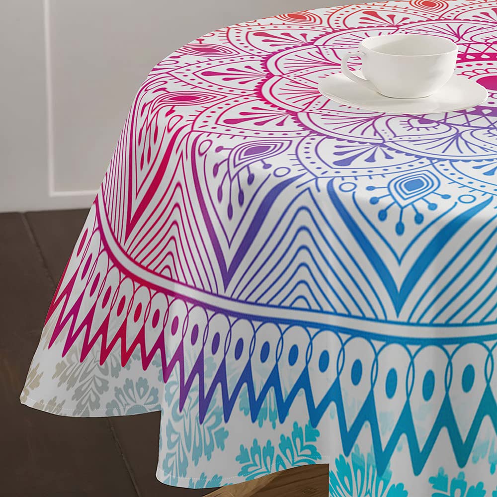 Nappe Motif Mandala Nappe Ronde Imperméable Morbuy - Bord