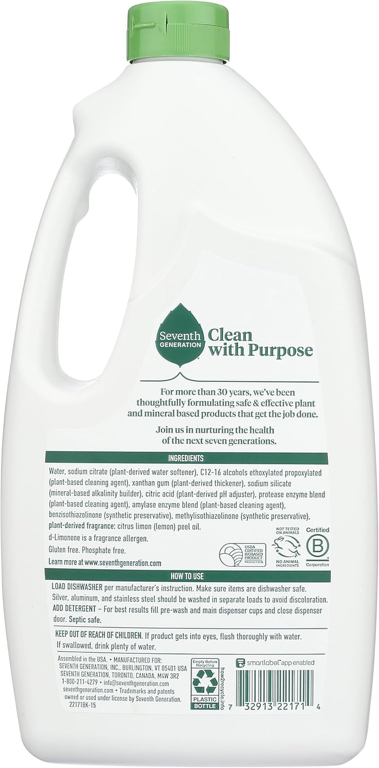 Seventh Generation Automatic Dishwashing Gel Lemon Scent -- 42 fl oz image 2