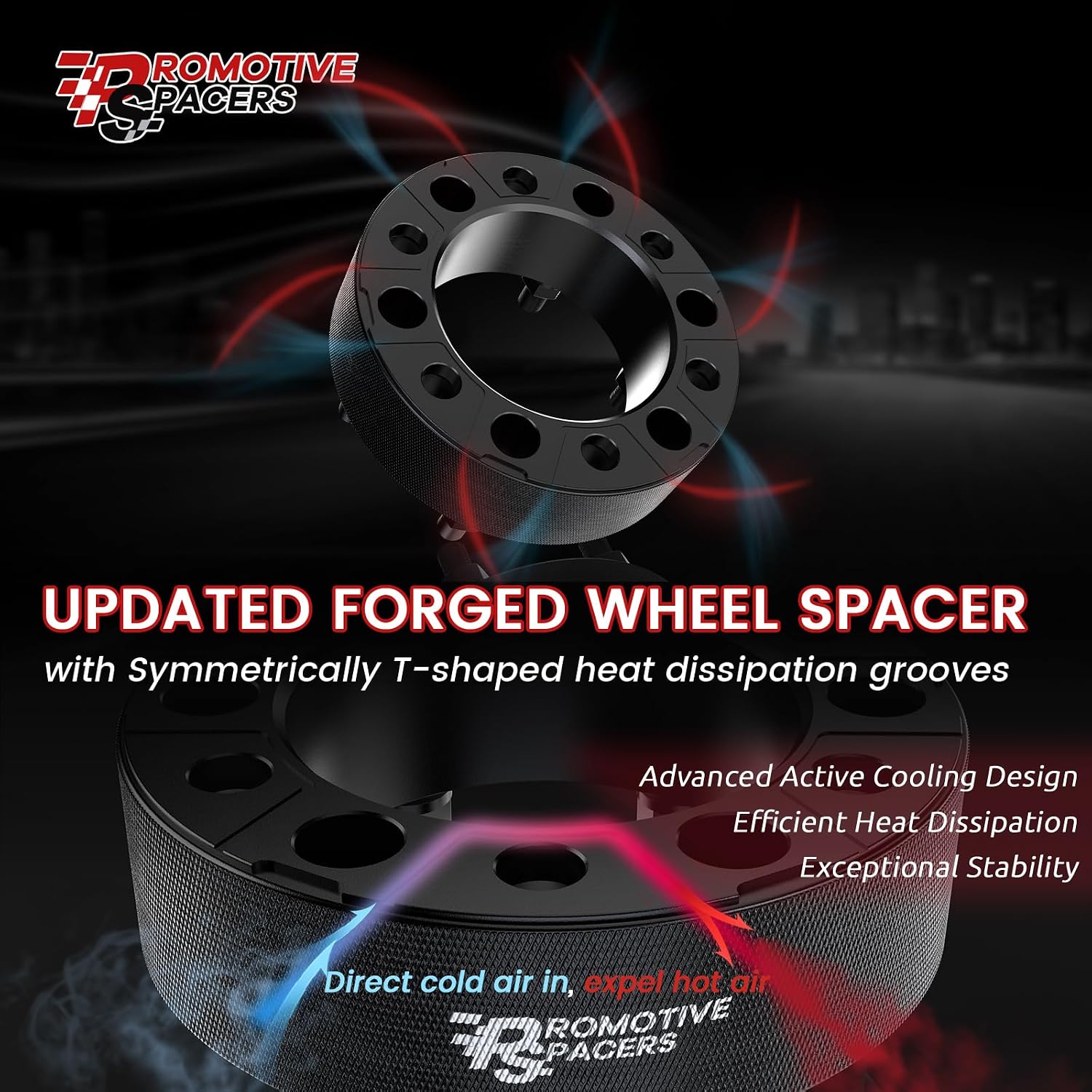 6x5.5 (6x139.7mm) Hubcentric Wheel Spacers 2" (50mm) CNC Forged 108mm Bore M12x1.5 Studs - Fits Tacoma/ 4Runner/ Tundra/FJ Cruiser & Lexus GX/Sequoia – 2pcs Without Lip​