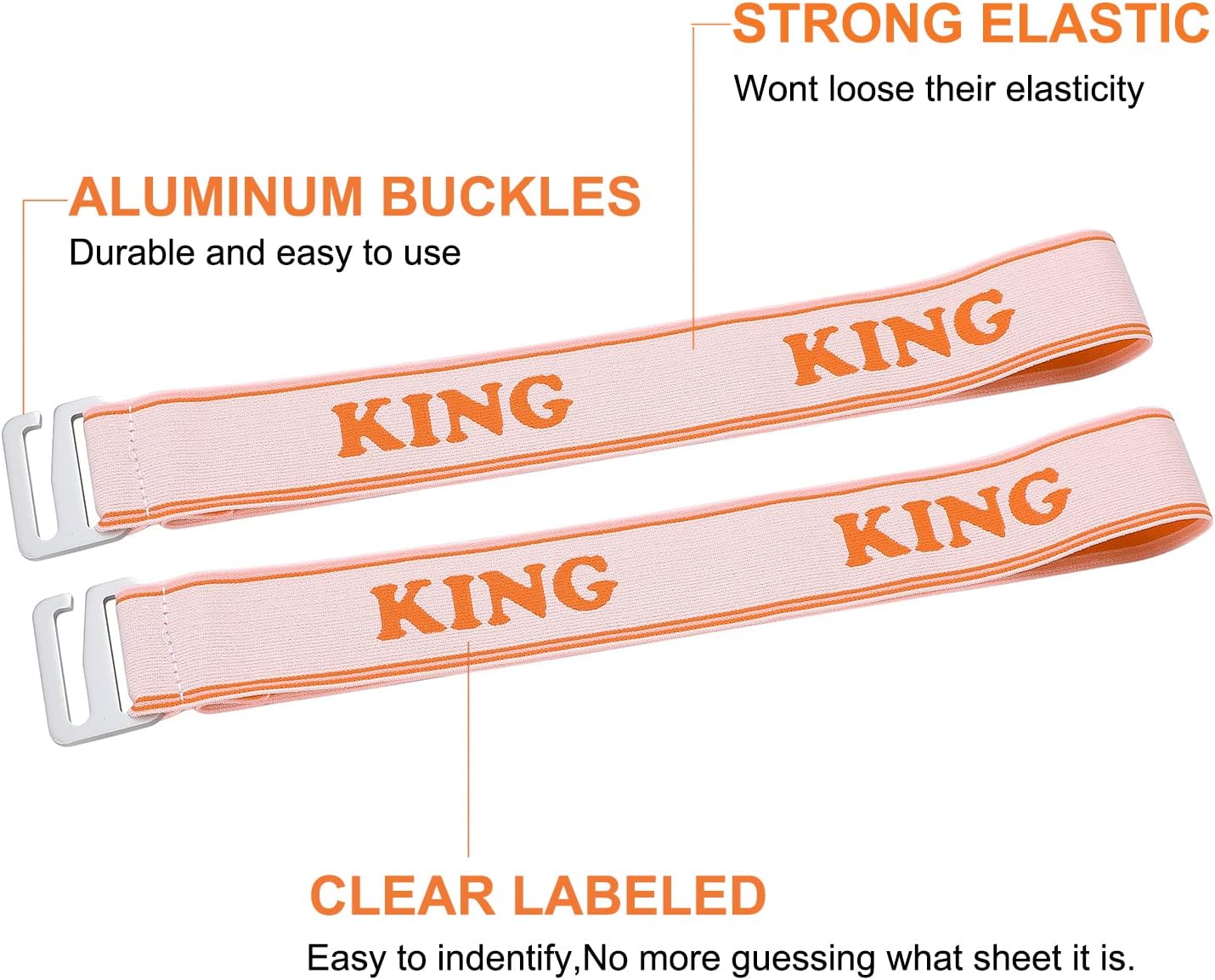 MANWU Bed Sheet Fastener Organizer Linen Closet Organization, Colored bedsheets Bands Label for Queen Size Bed Sets Storage (2pcs) : Home & Kitchen