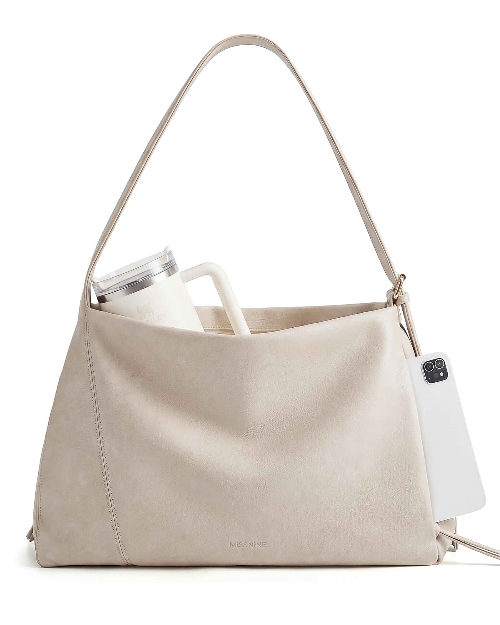 Missnine Hobo Bag for Women Designer Purse Shoulder Handbags Tote Bag | Vegan Leather Large Crossbody Bags with Multi-Pockets