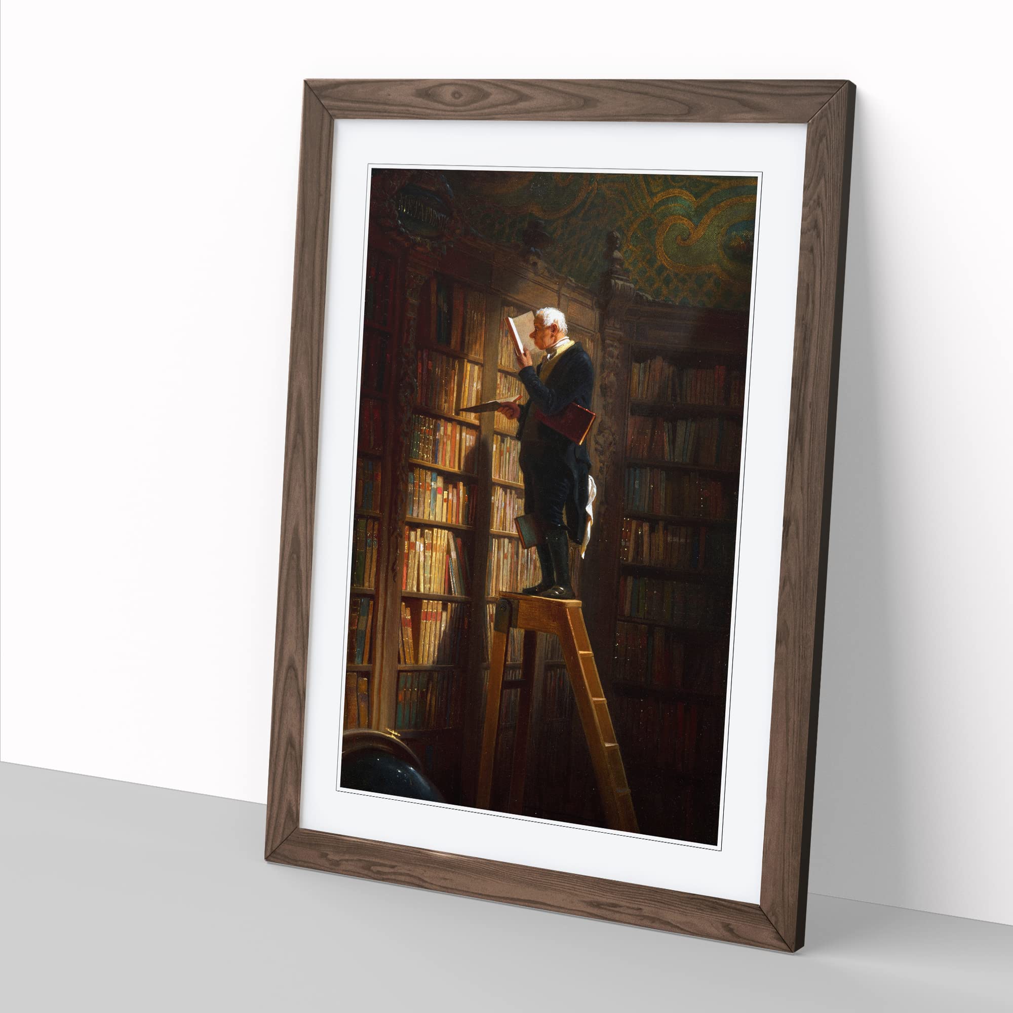 Bookworm By Carl Spitzweg Classic Painting Framed Wall Art Print - Image 2