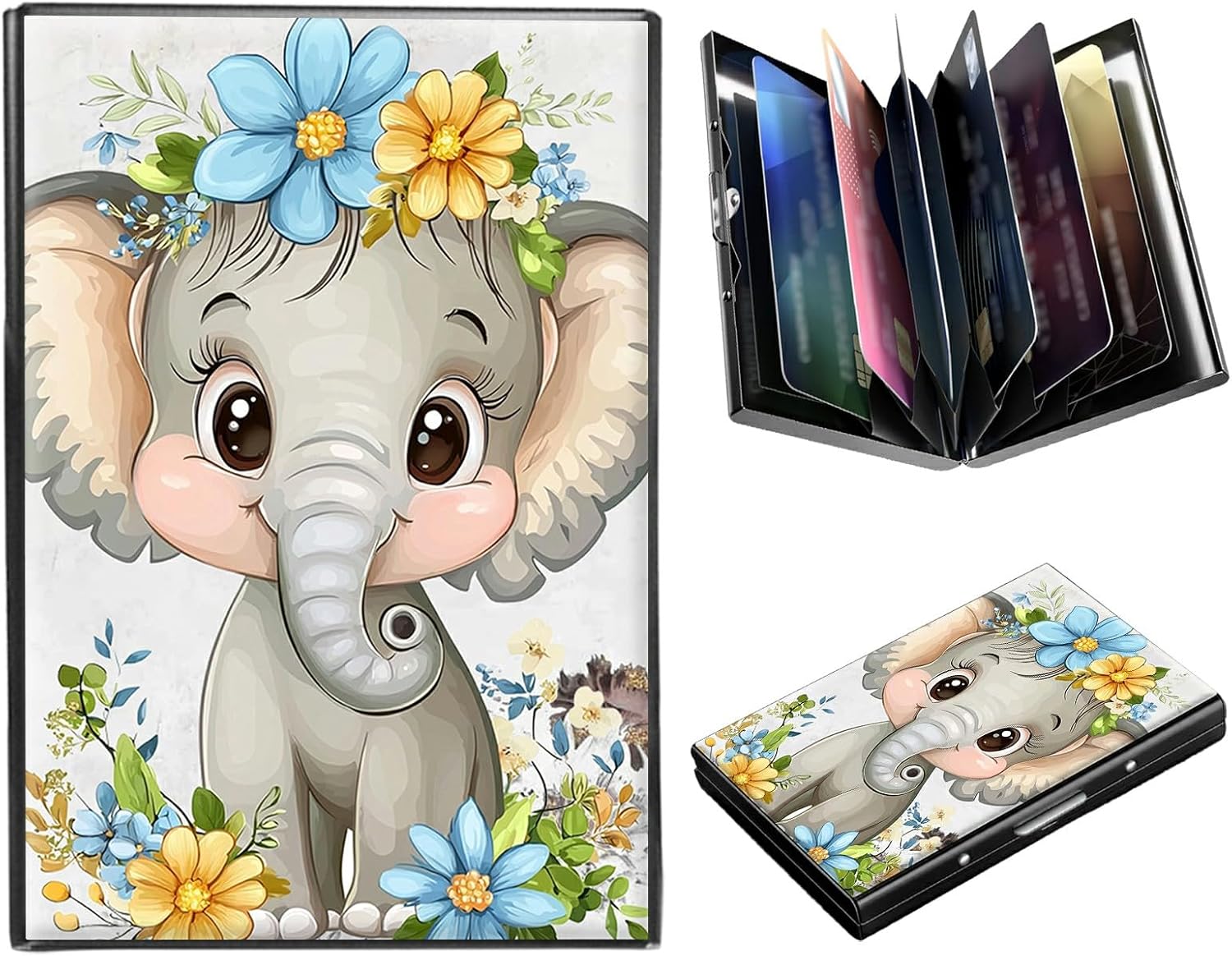 Metal RFID Credit Card Wallet,Cute Cat