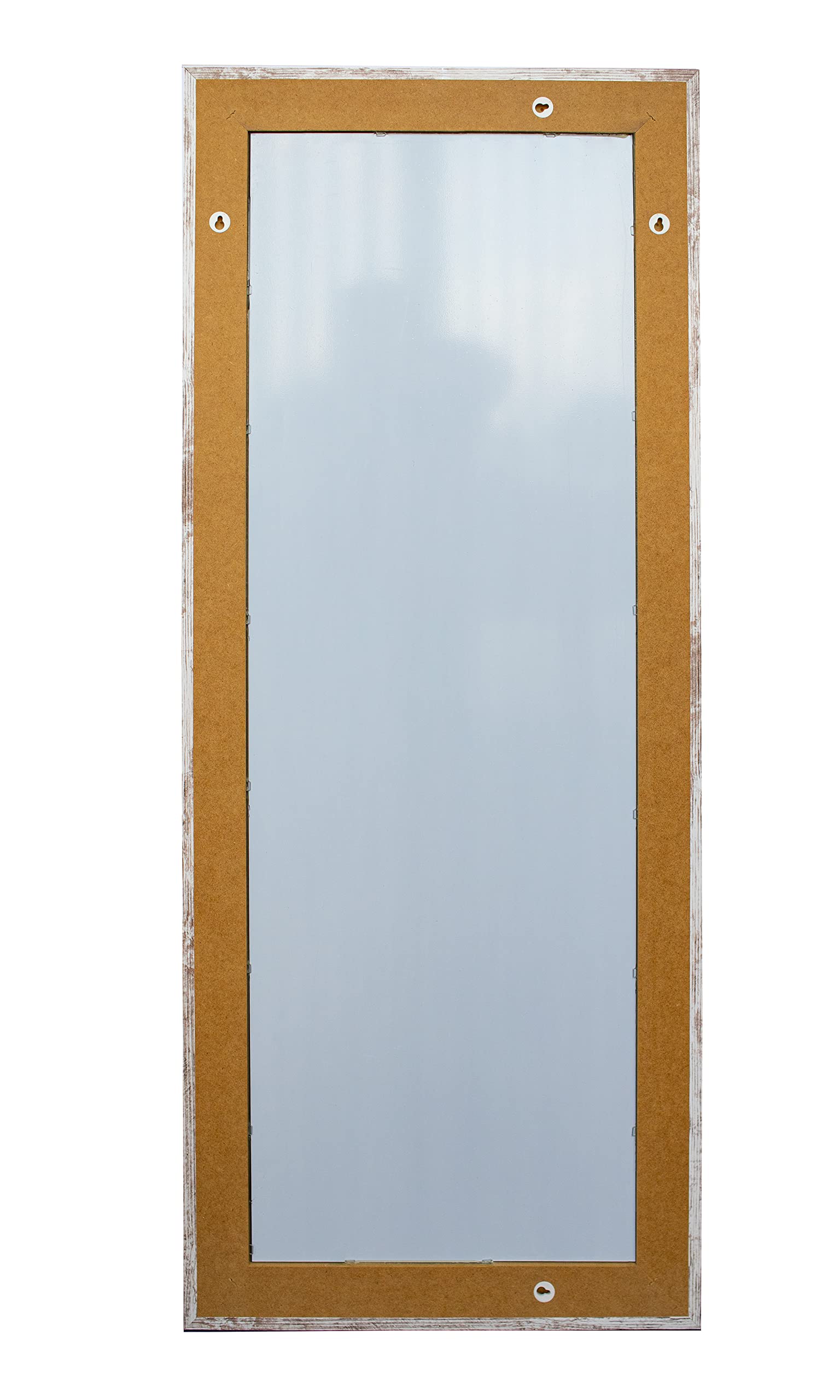 BD ART Specchio da parete decorativo - Specchio per guardaroba - 150 x 50 cm - Pino bianco