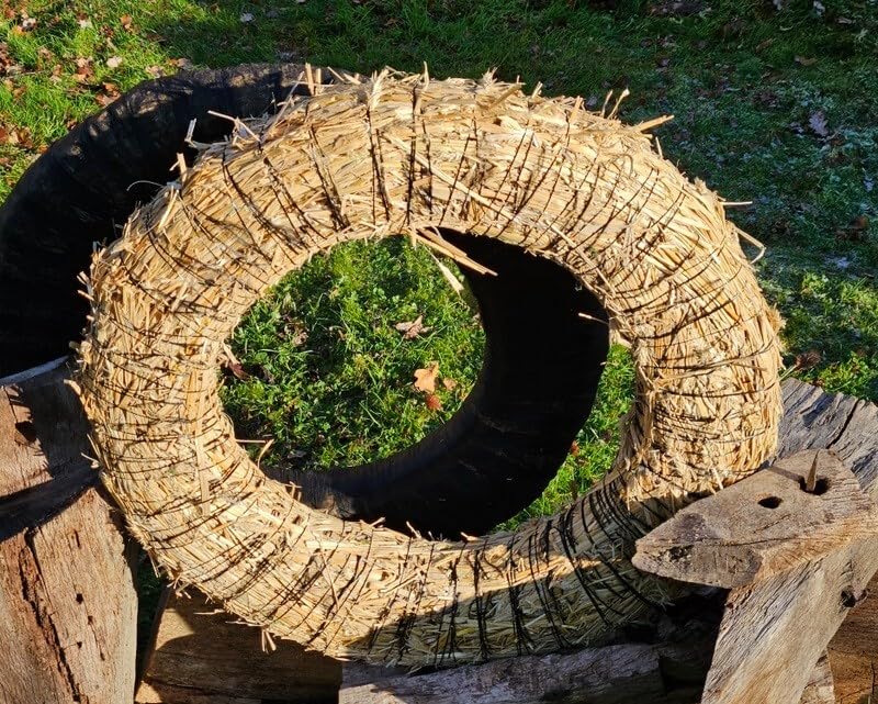 STROHKRANZ Ø 100 cm Strohringe Strohkranz Strohrömer Rohling Natur