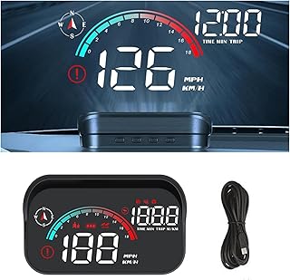 Car Heads up Display for Chevrolet Corvette 2000-2020 2021 2022 2023 2024 2025, Digital HUD Speedometer, Windshield Screen Projector Vehicle Speed, Automatic Light Sensing Plug and Play