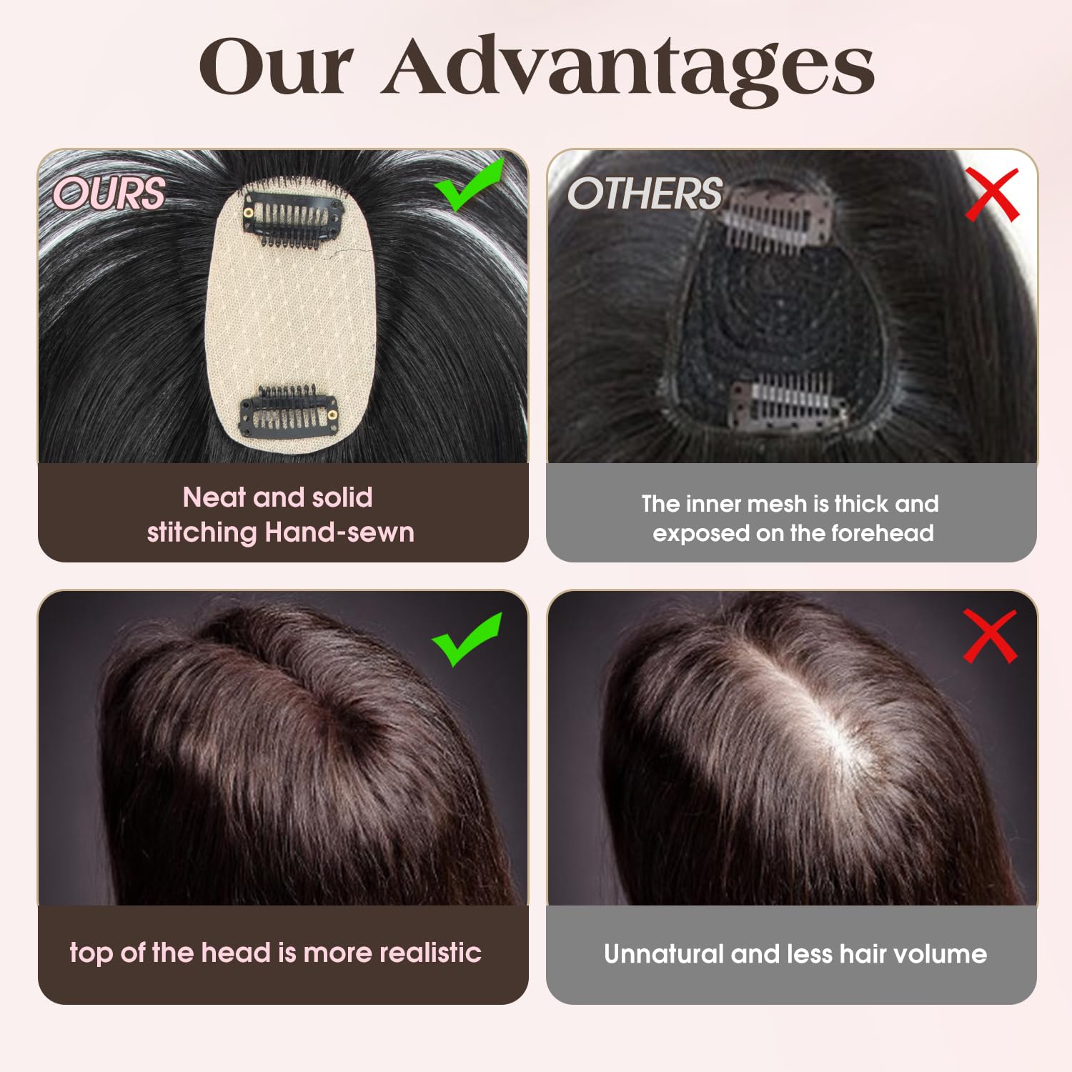 Real Human Hair Topper 10 Inch 360 Lace Base for Thinning Hair Amazon.com : SARO-UP Hair Toppers for Women Real Human Hair  main image 4