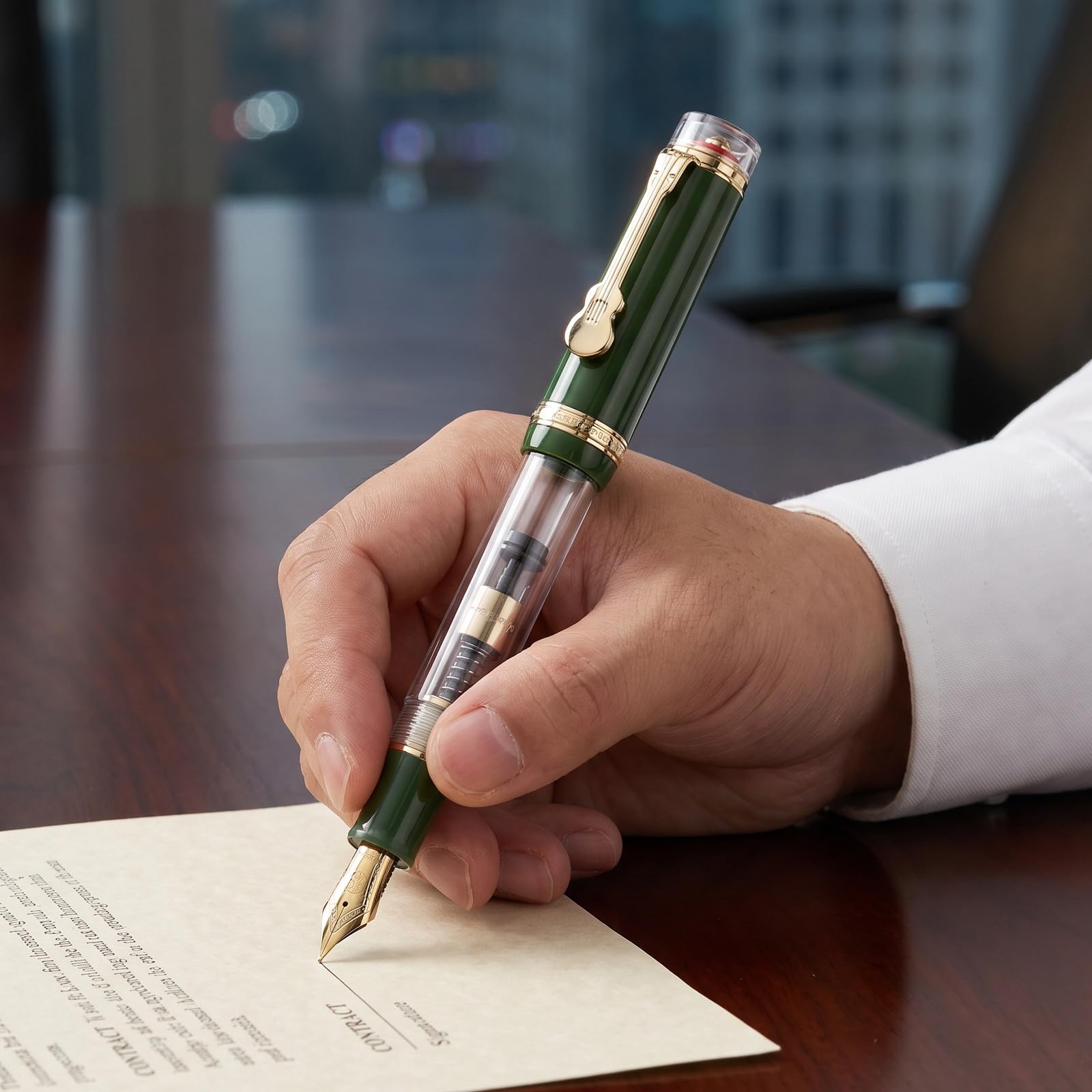 Kisangel Penna stilografica - 0,5 mm ricaricabile, articoli di cancelleria | Penna a punta fine con scrittura , ideale per ufficio, lavoro e journaling - Perfetta come regalo professionale per uomini e