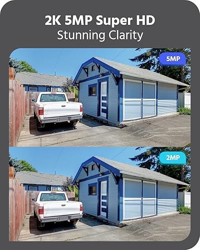 Miniatura 2 de ANNKE Sistema de seguridad de 8 canales y 8 cámaras H.265+ grabadora DVR con disco duro de 2 TB y 8 cámaras bala CCTV de 5 MP (2560TVL), IP67